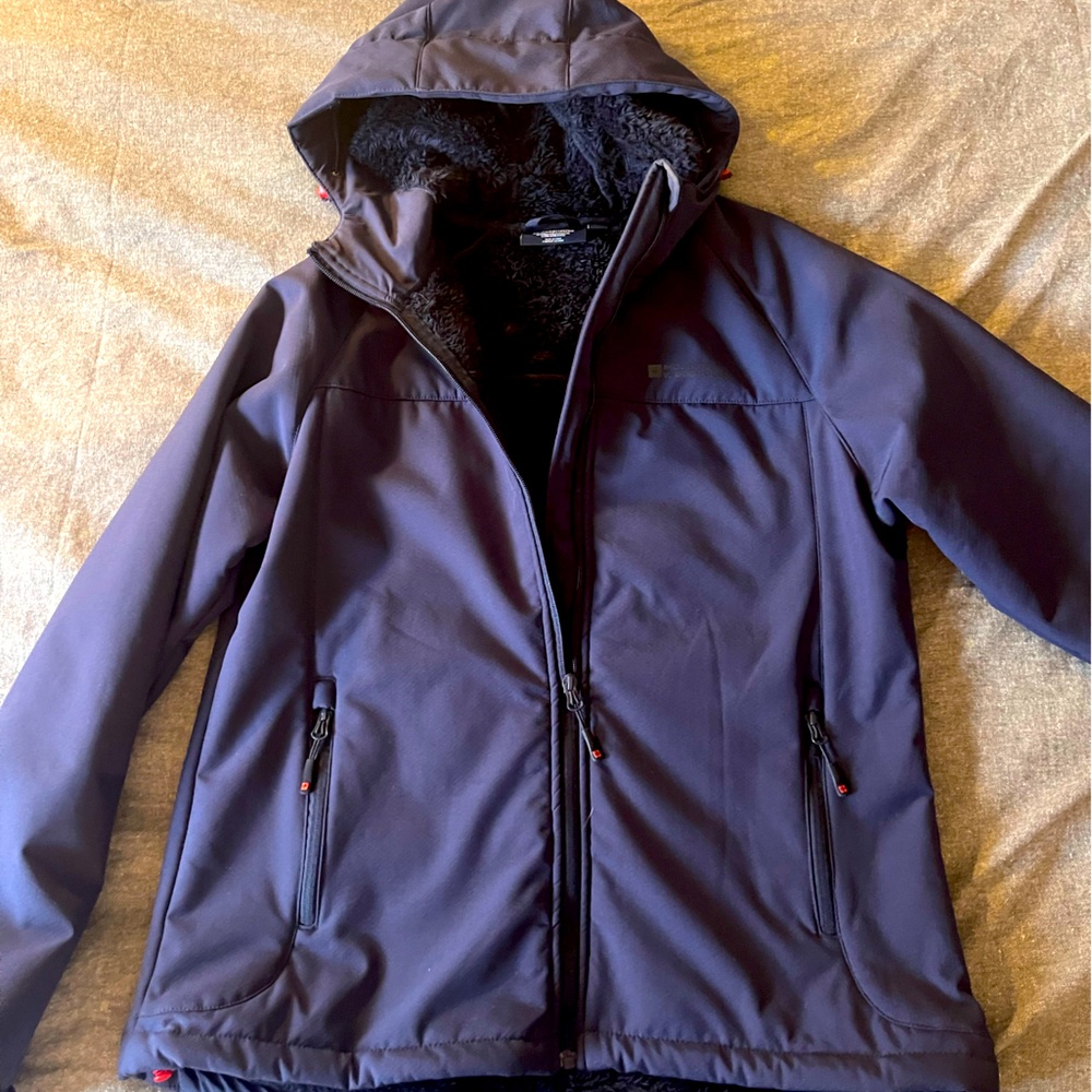 Mountain Warehouse Navy Hooded fleece lined Jacket or Shell
